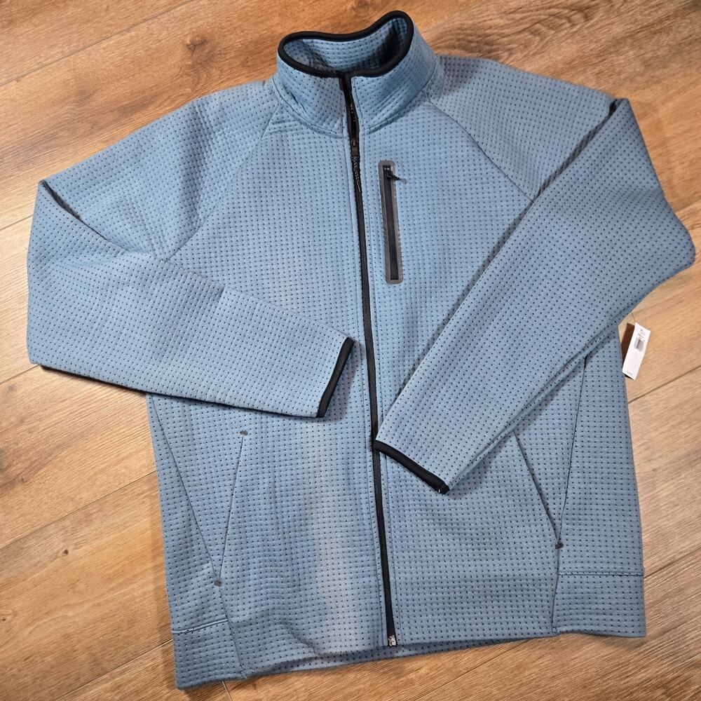 Old Navy Active Dynamic Fleece Jacket Mens L Blue Full Zip Athletic Casual